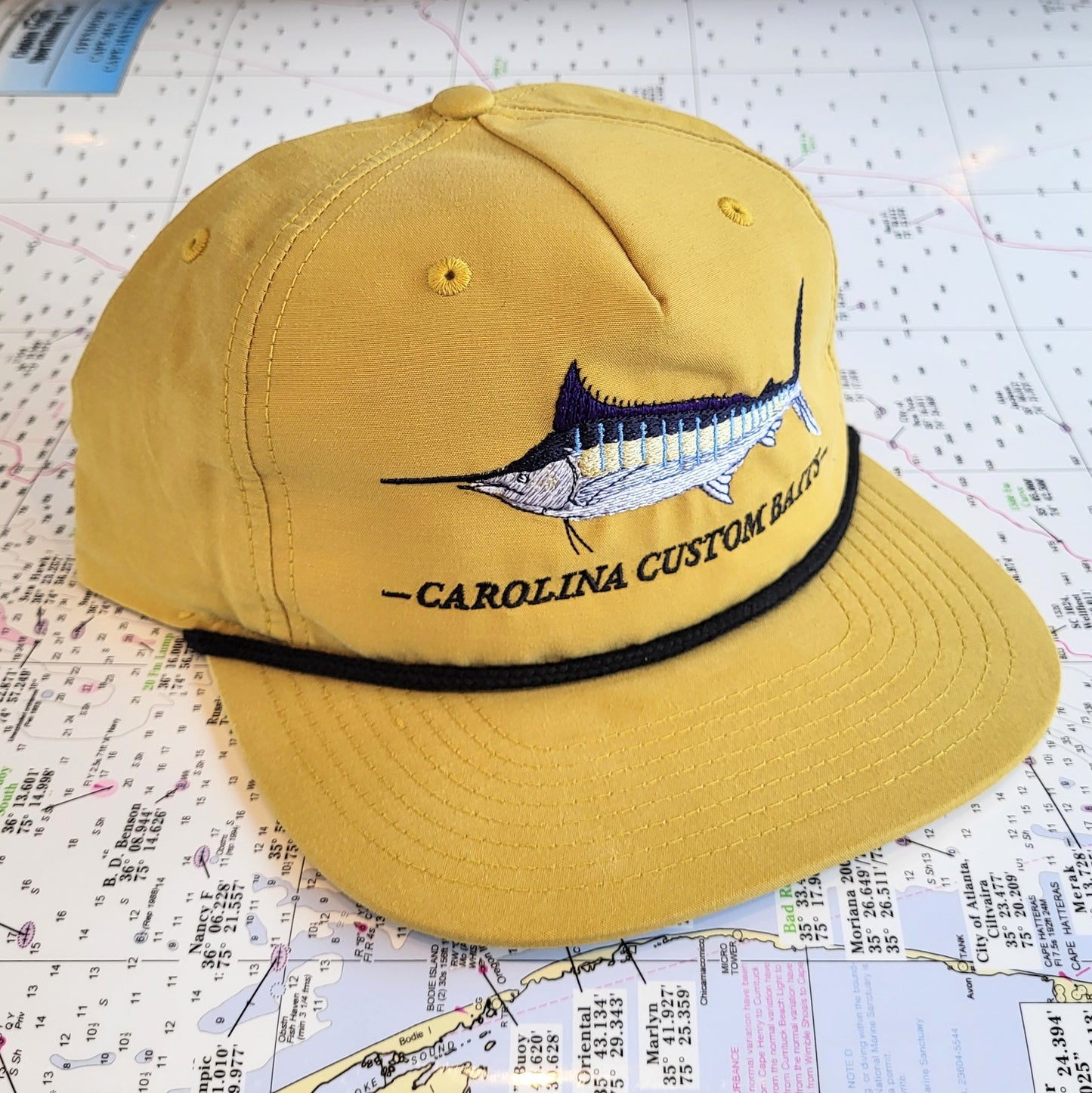 Mustard Marlin Rope Snapback